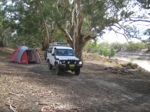 Camp site on Darling River near Tilpa