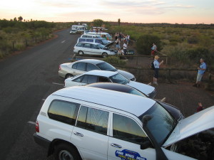 Waiting for sunset at Uluru