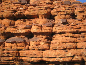 Rock face close-up at Kings Canyon