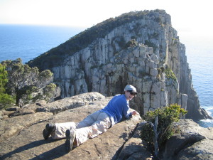 Looking over the 120 metre high cliffs at Cape Hauy