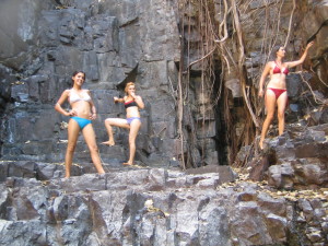 The Grotto with Regina, Soeli and Maria